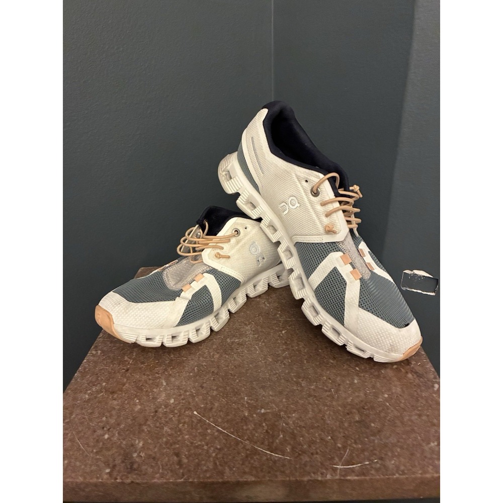On Running Cloud 5 Push Women's Shoes White Cobble Casual Sneaker Size 8.5